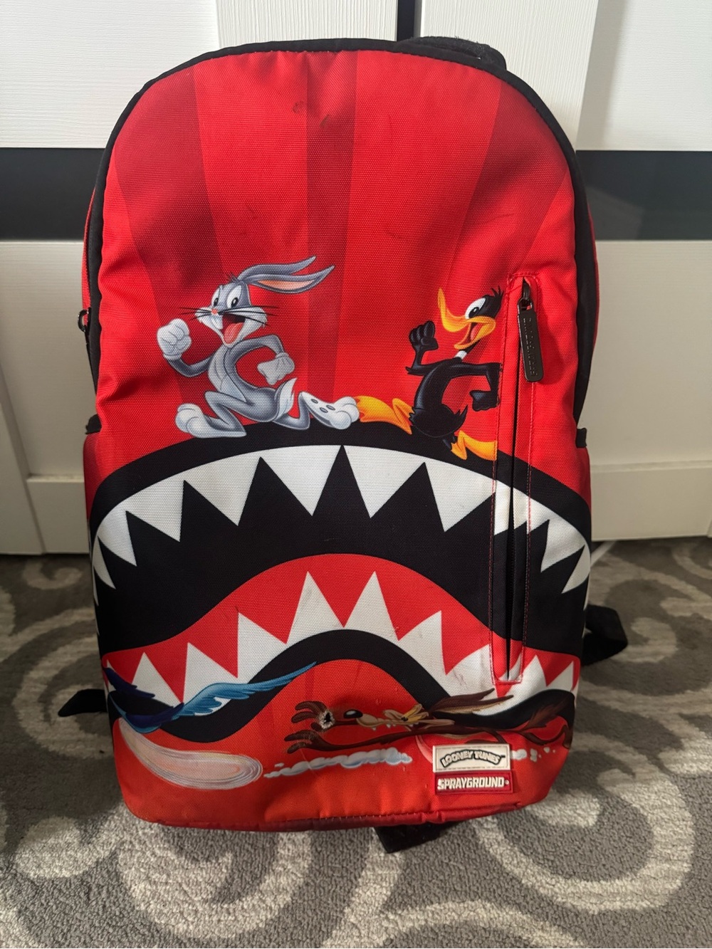 Sprayground Red Looney Tunes Shark-Mouth Backpack